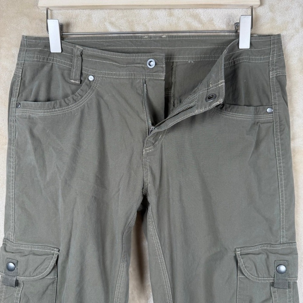 Kuhl Womens Cargo Pants Olive Green Roll Up Hiking Outdoor Utility Size 8R - Picture 3 of 11